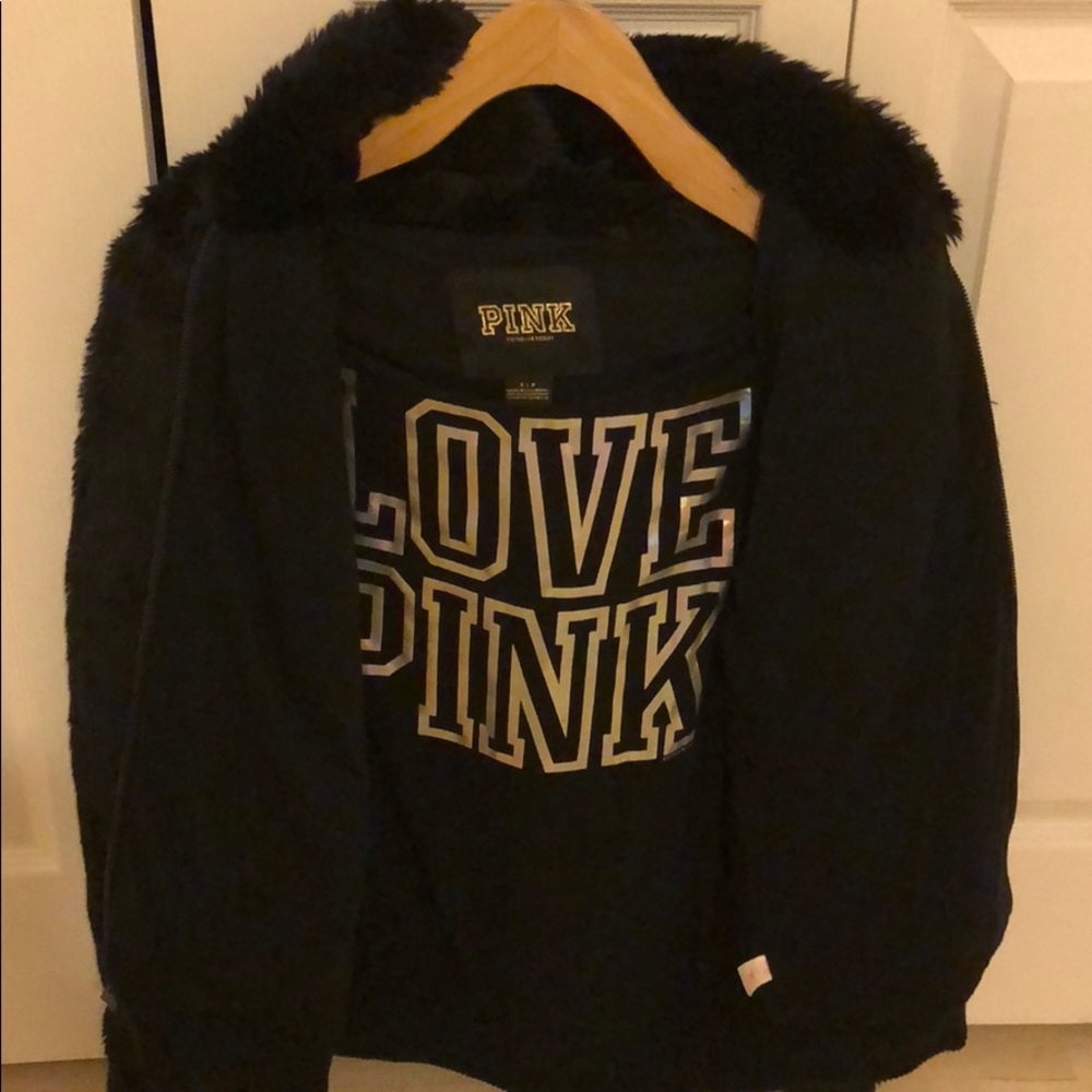 Black fur jacket
